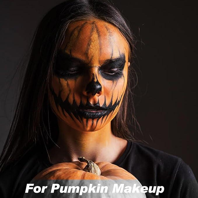 MEICOLY Yellow Face Body Paint Stick(1.06 Oz),Sally Makeup Dress Face Paint,Scarecrow Body Paint Stick,Sweatproof Waterproof Ginger Tan Face Paint for Halloween Special Effects SFX Cosplay