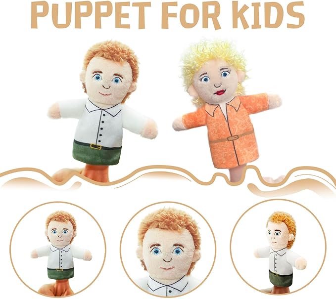 Finger Puppet Family Finger Puppet,6pcs Cute Puppet Mini Plush Toys Teaching Show,Soft Puppet for Kids Family Members Role Playing Birthday Party (EA Style)