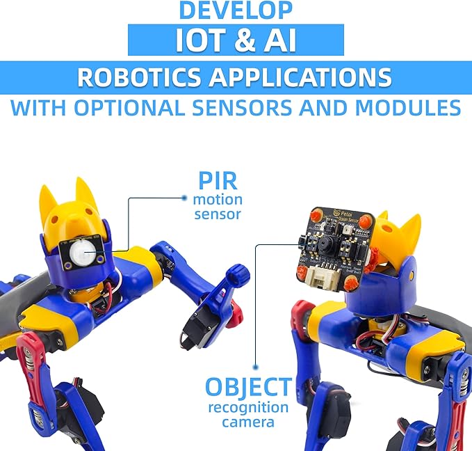 Petoi Robot Dog Bittle X (Construction) | Robotics Kit | App & Voice Control Smart Robot | Programmable Open Source Coding Robot Kit | STEM & Robotics Education for Teens, Coders, Geeks, & Students