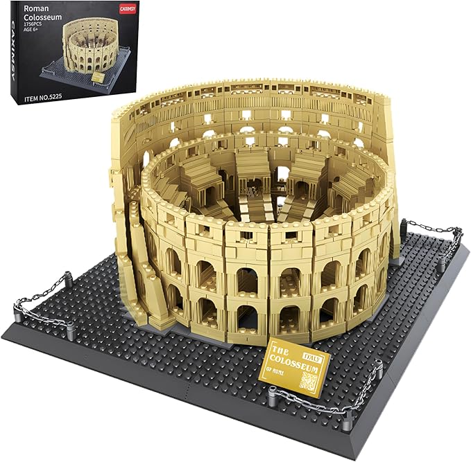 Roman Colosseum Architecture Model Building Block Sets The Office Landmarks Skyline Set Toys Collection for Adults Kids 1756 Pieces