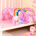 Bed Tent for Kids Lucky Castle Bed Tent Foldable Play House for Children Play Tents for Girls Boys Sleeping Canopy Playhouse