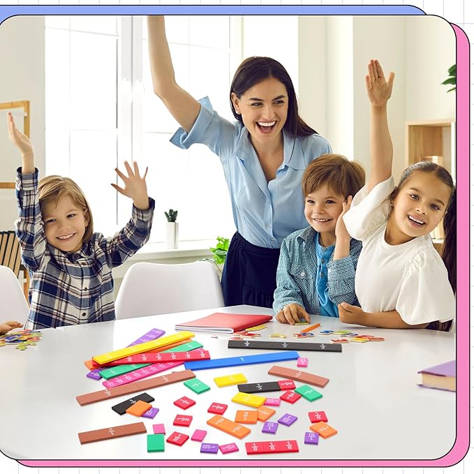 12 Sets Fraction Set for Math Classroom Fractions Manipulatives Math Manipulatives for Home School Supplies (Tiles)
