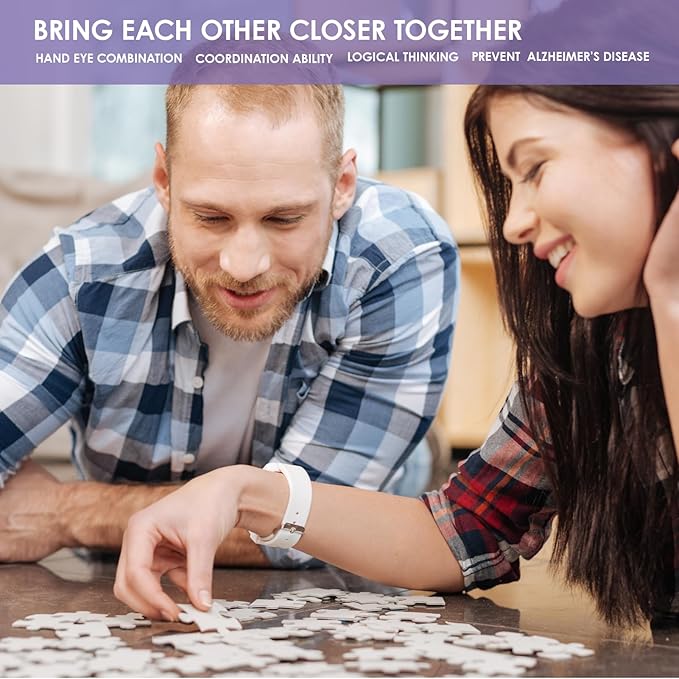 MOMIBOOK Puzzles for Adults 1000 Pieces Jigsaw Puzzles of Gathering in The Treehouse, Twinkle Laminate Painting Image Difficult Challenging Impossible Puzzle Unique Party Christmas Birthday Gifts