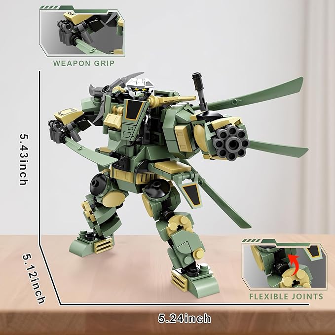 Transforming Mech Robot Building Blocks Set, 4 Kinds of Destroy Warrior City Mecha Action Figure with Weapons, Cool Creative Robots Toys Gift for Teens Boys 14+ (1448 PCS)
