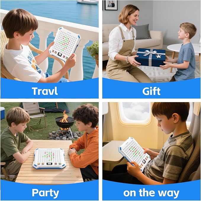 Kids Smart Chess Board Games ,Built-in 14 Strategy Handheld Puzzle Game,Portable Travel Games for Kids Ages 6-12 and up, Toys Gift Idea for Kids and Adults, Birthday Gifts for Boys Girls