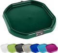 MEKA Tuff Tray for Sensory Play, Sensory Tray for Kids, Toddler Water Table, Tuff Spot Sensory Bin for Toddlers (Dark Green, Small (28" x 28"))