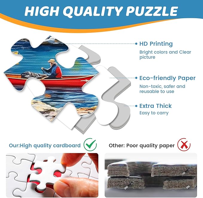 500 Piece Puzzles for Adults,Mother Kids Bear Eagle Large Piece Jigsaw Puzzle for Adults Kids Seniors,Recycled Cardboard Puzzle 500 Piece,Family Activity Great Gift for Family Friends 20.5 * 15 in
