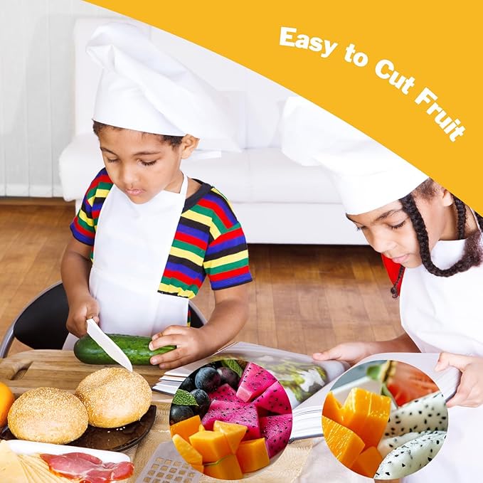 Knives for Kids, 6-Piece Kitchen Cooking and Baking Knife Set, Children's Knives for Real Cooking, BPA-Free Kids' Toddler Knives