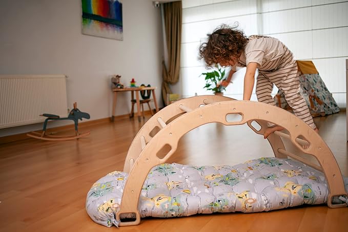 Climbing Arch Cushion Only | Cushion for Toddler Climbing Arch | Montessori Rocker | Toddler Floor Pillow for Kids (Map)