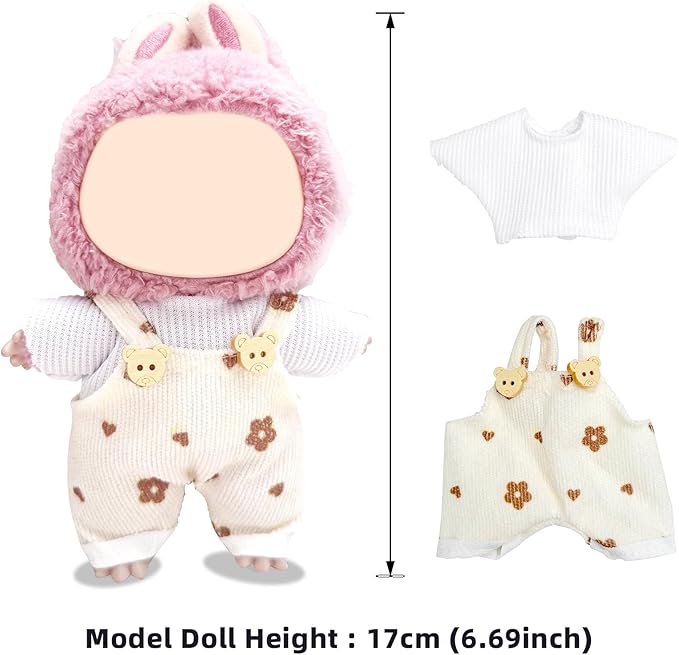 4 Pack—17 cm Doll Clothes Clothes for Doll Cute Accessories for Fashion Dolls Clothing Girl Chic Style Set Elegant Dress Accessories(No Dolls and Shoes) (Set 8)