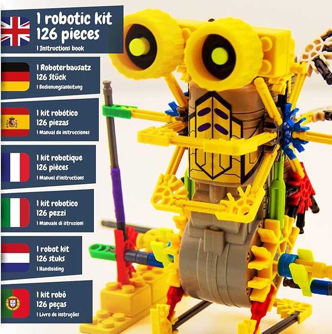 Science4you Robotics Betabot - Stem Robotics Kit for Kids 8-12+, 126 Pieces Included, Robot Building Kit for Kids, Robot Toys, Game, Gift for Boys and Girls Ages 8 9 10+