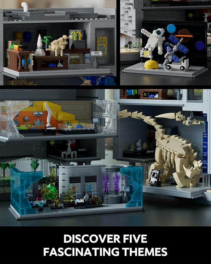 Nifeliz Museum of Nature and Science Building Set, Gift Idea for Lovers of Museums, Buildable Display Model, Addition to The Modular Buildings Collection (3373 PCS, NF10286)