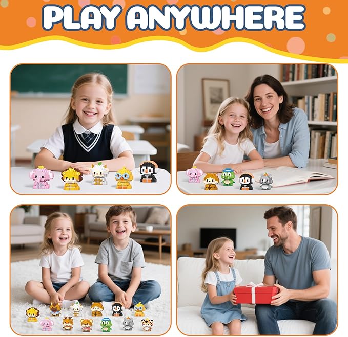 12 Pack Animals Building Block Sets,Micro Mini Animals Party Favors for Kids, Birthday Gift for Boy Girl(1,691 Pieces)