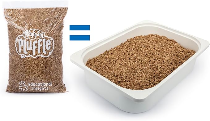 Educational Insights Pluffle® Sand Bulk Pack - Sensory Bin Foam Set, No Mess Alternative to Sand Toys & Slime for Toddlers at Home or in The Classroom, Fun Sensory Table Filler, Gift for Kids Ages 3+
