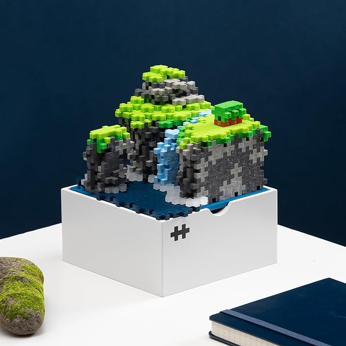 PLUS PLUS Isoscapes, Interlocking Mini Building Blocks, 3D Puzzle Stem Toy for Kids, Office and Home Decor - Faroe Islands