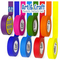 Colored Masking Tape, 264 Ft x 0.6 inch MIni Color Painters Tape for Arts & Crafts Labeling 12 or 8 Pack, Coding, Kids Art Supplies, Whiteboard Tape, Craft Supplies for Kids, Thin Paper Tape