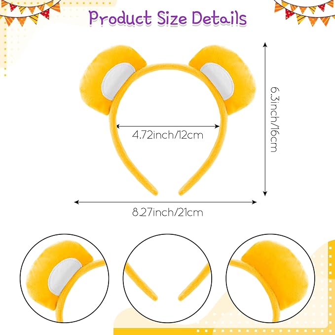 Halloween Bear Costume Accessories Bear Ear Headband and Tutu Skirt Set for Halloween Cosplay Party Dress Up