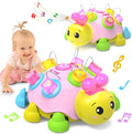 Baby Musical Ladybug Crawling Toys,Baby Toy 6-12 Months with Light-up Music, Early Educational Learning Montessori Toy, Infant Gift Toys for 7 8 9 10 11 Months 1-2 Years Old Newborn Girls (Pink)