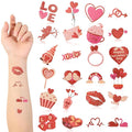 Landhoow 240 Pcs Valentine Tattoos Temporary for Kids Glitter Face Tattoos Cool Body Sticker Costume Accessory for Adults Boys Girls Party Favor