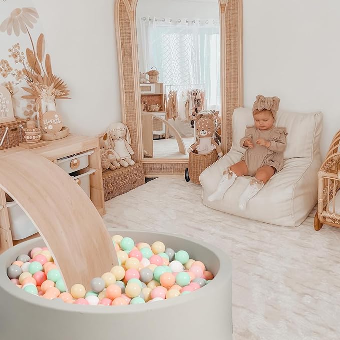 GOGOSO Balls for Ball Pit - Plastic Ball for Toddlers, Baby Kids Ball Pool Decoration 50 100 200 300 500 1000 (6 Colors, 200 Balls)