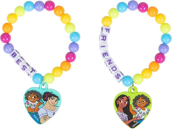 LUV HER Encanto Girls BFF 6 Piece Toy Jewelry Box Set with 2 Rings, 2 Bead Bracelets and Snap Hair Clips Ages 3+