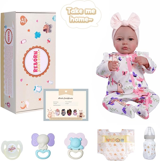 BABESIDE Reborn Baby Dolls - 20-inch Cute Soft Vinyl Realistic Baby Doll Real Life Baby Dolls with Complete Accessories Perfect for Cuddling, Playtime, and Gift Giving
