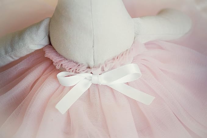 Ivy The Giraffe Plush Doll | Handmade Stuffed Animal for Baby, Little Girls | Child-Safe Cotton Linen Fabric with Soft Filling, Nursery Decor | 20 Inches Long