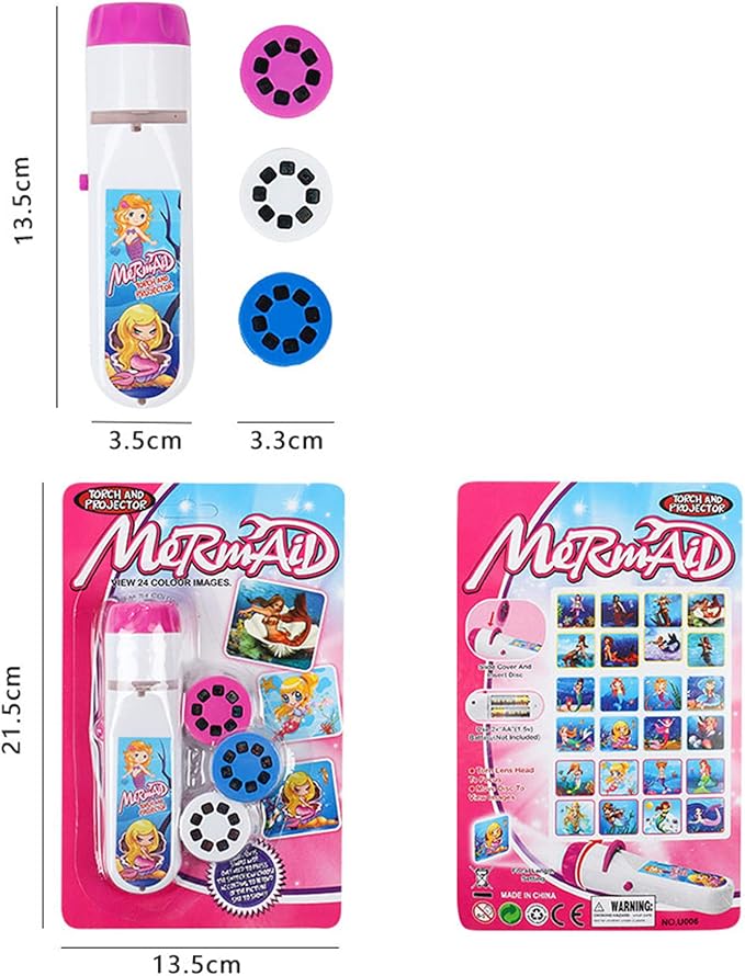 Georgie Porgy Children Projector Toys Educational Science Set Wall Ceiling Tent Torch Flashlight for Kids Gifts for Boys Girls (Unicorn + Mermaid)