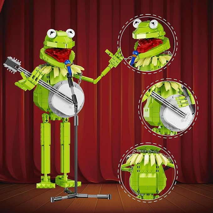The Muppets Show Building Set, Frog Model Toys, Action Figure Blocks Kit, Frog Creative Gifts for Boys Girls, Compatible with Lego Animals, Suitable for Kids Aged 6+ (499 PCS)