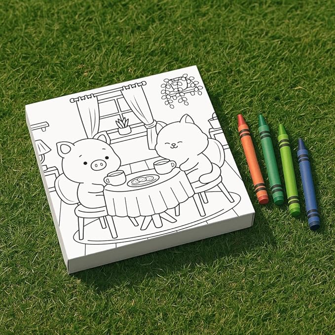 ArtPops Coloring Boxes – Pop-Up Pre-Printed Coloring Box Set – DIY Wall Art Kit for Teens & Adults – Eco-Friendly, Easy to Hang, No Frame Needed – 5-Pack, Cozy Friends