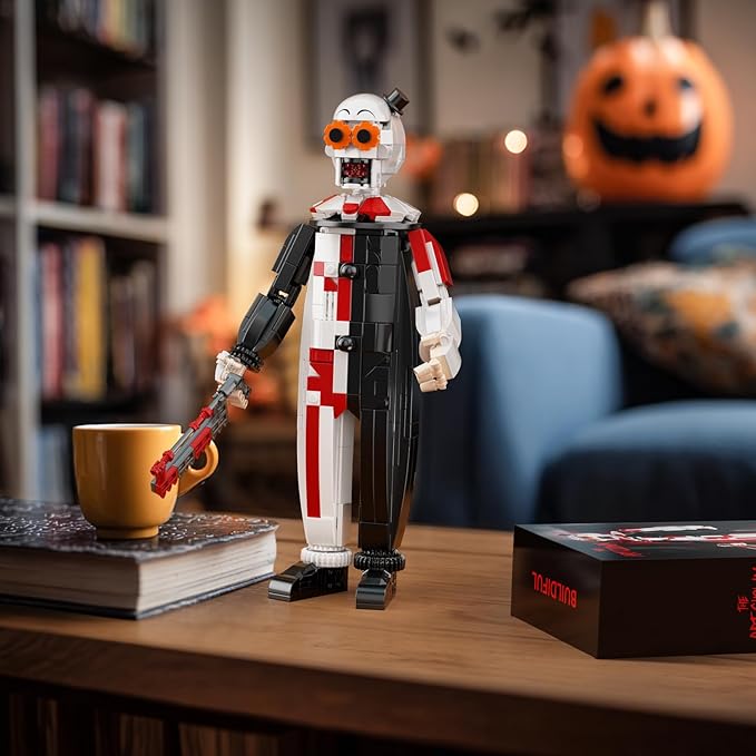 Clown Art Building Block Set, Halloween Horror Movie Sets Figure Set Compatible with Lego, Collectible Christmas Creative Toys for Film Fans Kids Boys and Girls (498pcs)