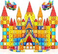 Magnetic Tiles 136 PCS with 2 Cars – STEM Building Blocks for Kids, Educational Gift for Boys & Girls