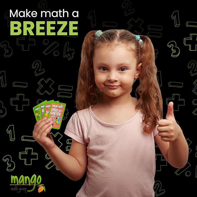 MANGO Math 15 Pack - Math Flash Cards - Educational Math Games for Kids - Addition, Subtraction, Place Value Games & Learning Kit -2nd 3rd 4th Grades - Kids 6-12 - Set of 15 Games - English Version