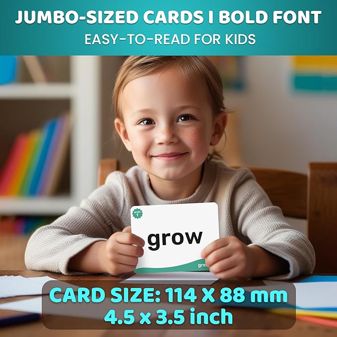 QUOKKA 520 Sight Words Flash Cards for Kids Adults – Based on Dolch & Fry High Frequency Word Lists – Pre-K to 3rd Grade – 5 Levels Color-Coded Bold Font Large Size
