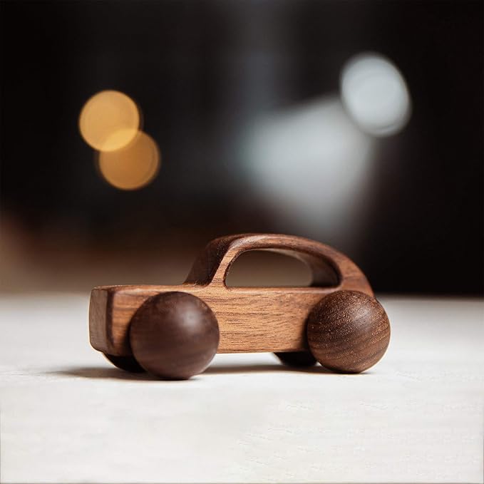3PCS Wooden Baby Toys, Montessori Toys for Babies 0-6-12 Months, Baby Grasping Toys Push Car Toys for 1 Year Old Boy Birthday Gift,#3