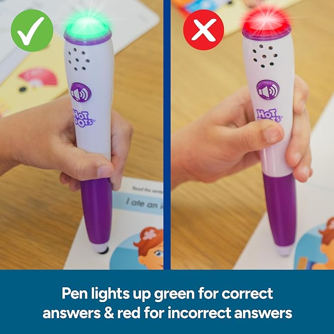 Educational Insights Hot Dots Phonics Fun! Set - Preschool and Kindergarten Flash Cards Compatible with Interactive Pen, Preschool Learning Activities, Learn to Read Activity for Kids Ages 3+
