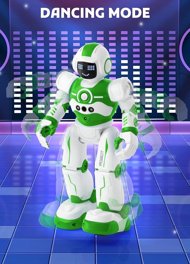Robot Toys for Kids,Programmable Remote Control Smart Walking Dancing Robot Toy with Gesture & Sensing for Age 4 5 6 7 8 9 10 Year Old Boys for Birthday Present,Green