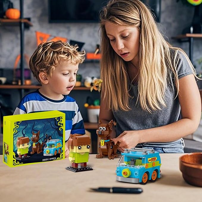 Halloween Horror Action Figure Building Toys Compatible with Lego for Adults,Christmas Decor Toy Car for Moive Fan,Ideas Gift for Kids 8-14 Years and UP 399 Pcs