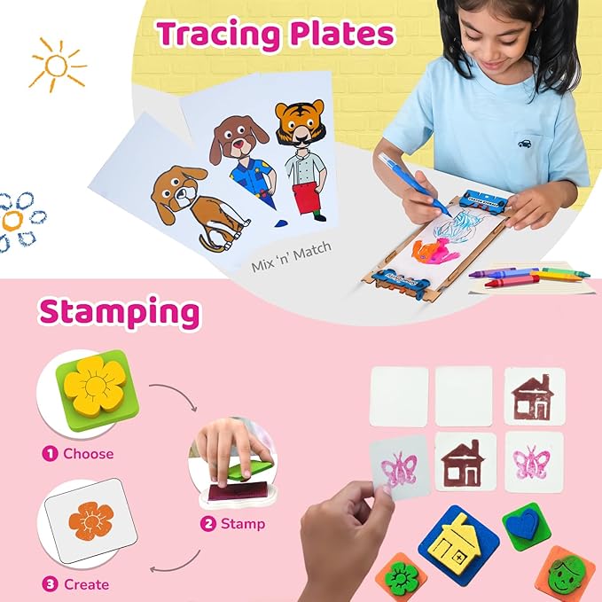 Smartivity 20 in 1 Art and Craft Kit I for 5,6,7,8,9 Year Old Girls & Boys I Clay, Stamp, Tracing, 3D House, Origami & Many More I Toys for Kids Age 5,6,7,8,9