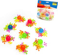 Kicko Plastic Jacks Set Jacks Game - Assorted Neon Colors - Pack of 16-10 Jacks and 1 Ball Per Pack, Jacks and Balls are 1 Inch, Classic Game Set - for Kids, Party Favors, Fun, Toy,