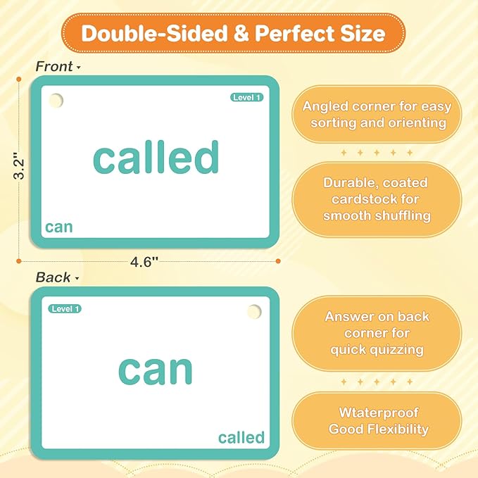 Springflower 1012 Sight Words Flash Card,900 Dolch & Fry High Frequency Sight Word,112 Phonic Flash Cards for Kindergarten Homeschool Supplies Games for Kids Pre-K, Kindergarten, 1st, 2nd, 3rd Grade