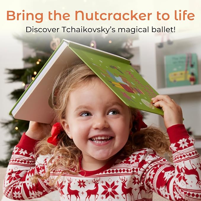 Cali's Books The Nutcracker Book for Children - Rechargeable USB Musical Book for Toddlers 1-3, Perfect for Christmas, 6 Excerpts from Tchaikovsky's Nutcracker, Ballet Gift for Kids