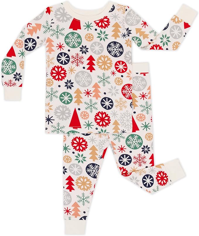 Little Sleepies Two-Piece Pajama Set for Boys & Girls, Soft Viscose from Bamboo Toddler Pajamas for Kids, Family Matching PJs
