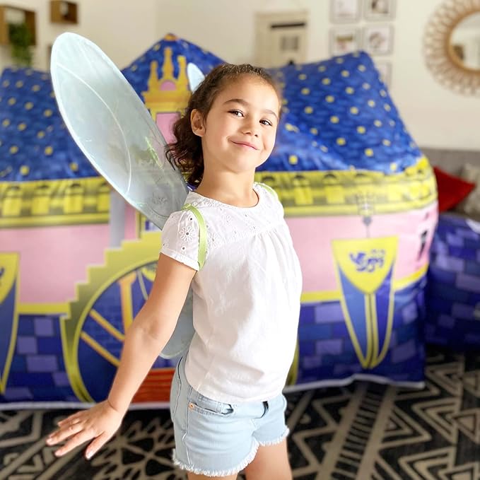 The Original Patented AirFort - Build A Fort in 30 Seconds, Inflatable Fort for Kids, Play Tent for 3-14 Years, A Playhouse Where Imagination Runs Wild, Fan not Included (Royal Castle)