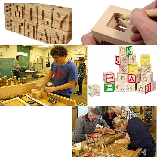 Bamboo Blocks 100 PCS 1 Inch Unfinished Bamboo Blocks for Crafts Wooden Cubes Plain Wooden Blocks for Baby Shower, Small Blank Wooden Blocks, STEM, Building, Birch Wood Cubes for Crafts