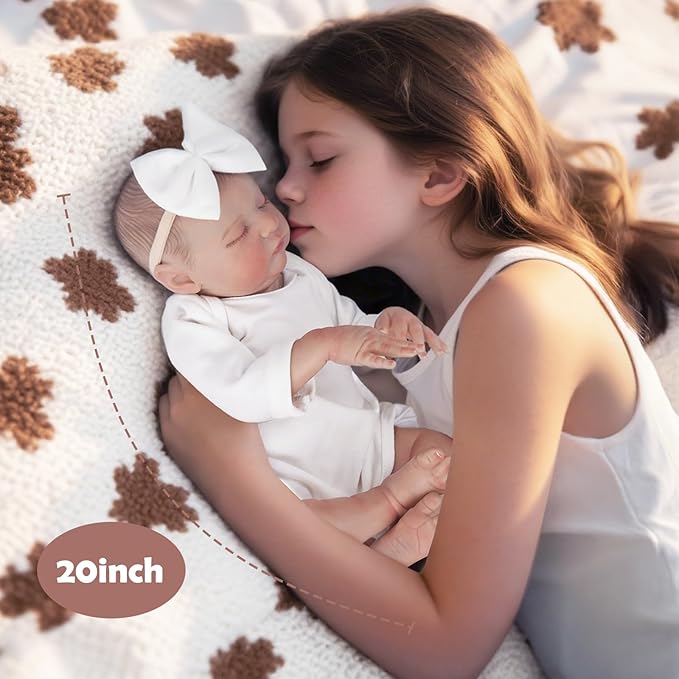 Reborn Baby Dolls - 20 Inch Lifelike Newborn Baby Doll, Realistic Baby Doll with Advanced Painted Veins, Look Real Sleeping Girl Baby with Soft Cloth Body for Kid Age 3+ Laura