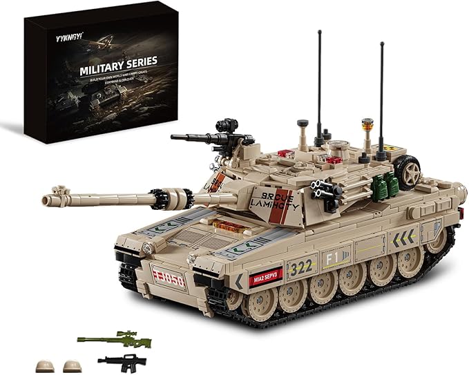 M1A2 Abrams Tank Building Set for Adults-Compatible with Lego Tank, Collectible Army Model, Gift Ideal for Military Enthusiasts (1002 PCS)