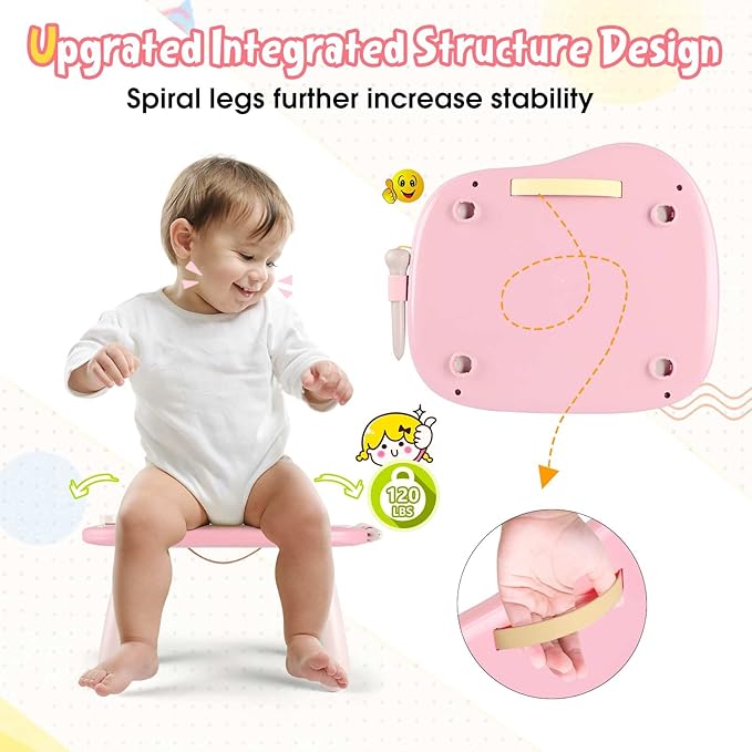 Smasiagon Magnetic Drawing Board for Kids, Toddler Toys for 1-2 Year Old Girl, Portable Doodle Board Pad Learning and Educational Toys for Ages 1 2 3 Year Old Baby Girl Birthday Gift（Pink）