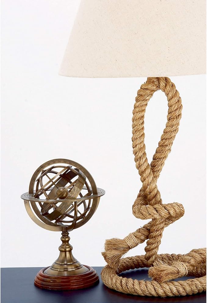Vinatge Engraved Brass Tabletop Armillary Nautical Sphere Globe