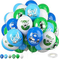 FEYG 12in Golf Balloons - Blue, Green, White - Hole In One Birthday Decorations